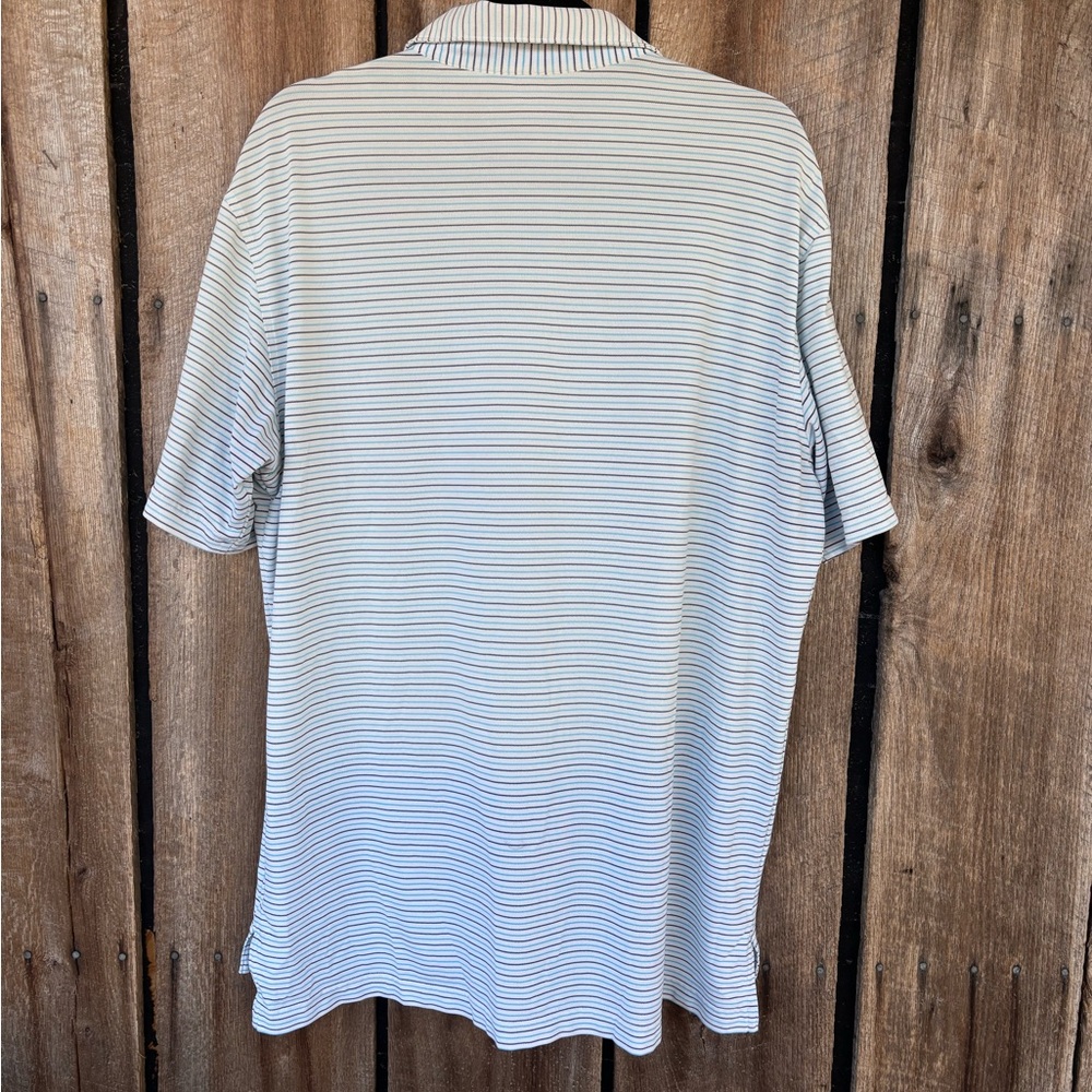 Peter Millar Summer Comfort Polo Shirt Men L Striped Golf Performance Resort - Picture 2 of 6